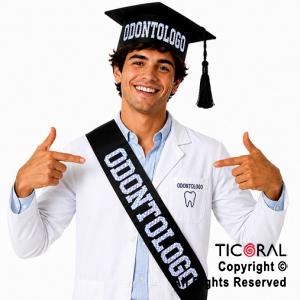 KIT ME RECIBI ODONTOLOGO METALIZADO CON PLATA TORNASOL